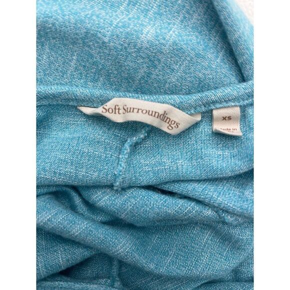 Soft Surroundings Women Light Blue Cold Shoulder Maxi Dress Size XS - Picture 6 of 7